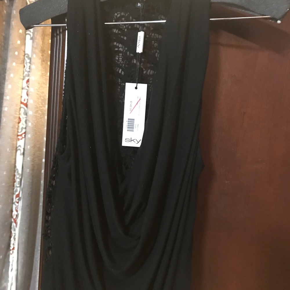 Black midi sky dress